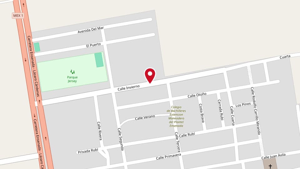 Map of IPUL Ensenada, Calle Invierno #204. Get directions.